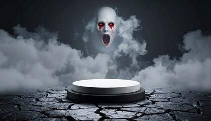 Terrifying apparition hovers above parched landscape