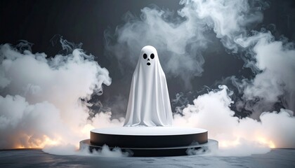 Ethereal ghost shrouded in smoky mystery