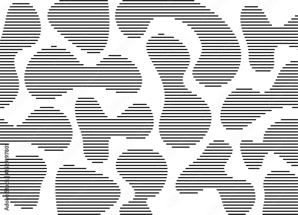 Poster abstract spotted background of thin black lines on a white background. vector pattern. modern design