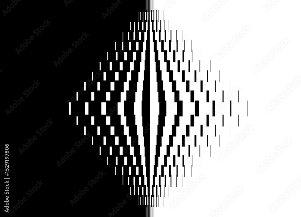 Aufkleber vector transition from black to white. technological vector pattern of abstract pixels. modern desig