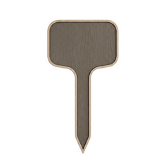 Garden marker with wooden frame and stake