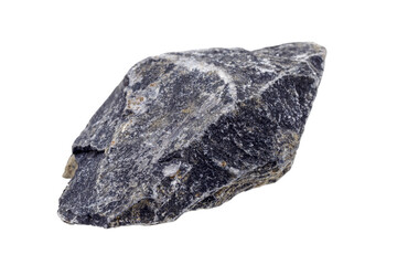 Gray and black granite rocks from natural mountains closeup isolated on white backgroundclipping path