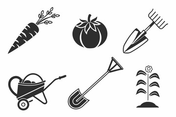 vegetable icons set