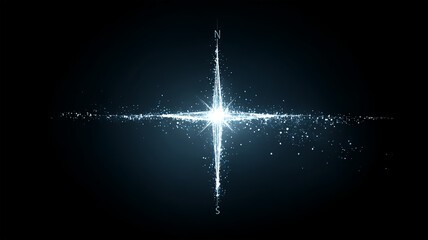 Shining star compass, guiding light