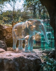 Digital animal tokens interacting with physical enclosures via