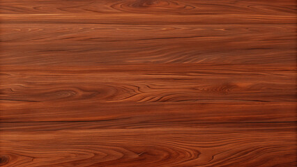 Obraz premium Polished Wooden Surface with Rich Grain Pattern and Warm Brown Tones