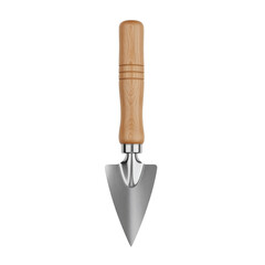 Garden trowel with wooden handle