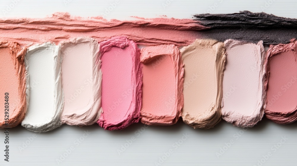 Aufkleber a stunning array of colorful paint textures depicted in a sequential layout, showcasing diverse shad