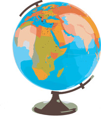 Fototapeta premium globe isolated on white background