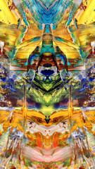 Abstract art background . Hand painting artwork on canvas .