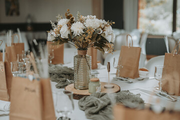 La décoration des tables pendant un mariage en France