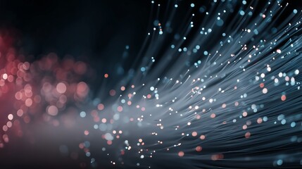 Minimalist banner featuring fiber optic fusion splicing with ample space for text, great for presentations and tech ads