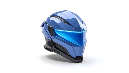 Red sci-fi helmet front facing view high resolution photo