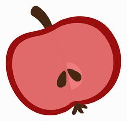 Clip art of apple Color without line