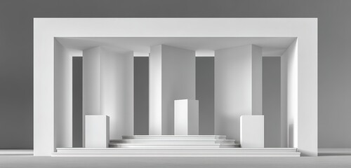 Simple White Architectural Interior Design