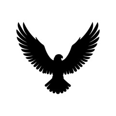 Obraz premium Eagle silhouette icon vector flat design on white background