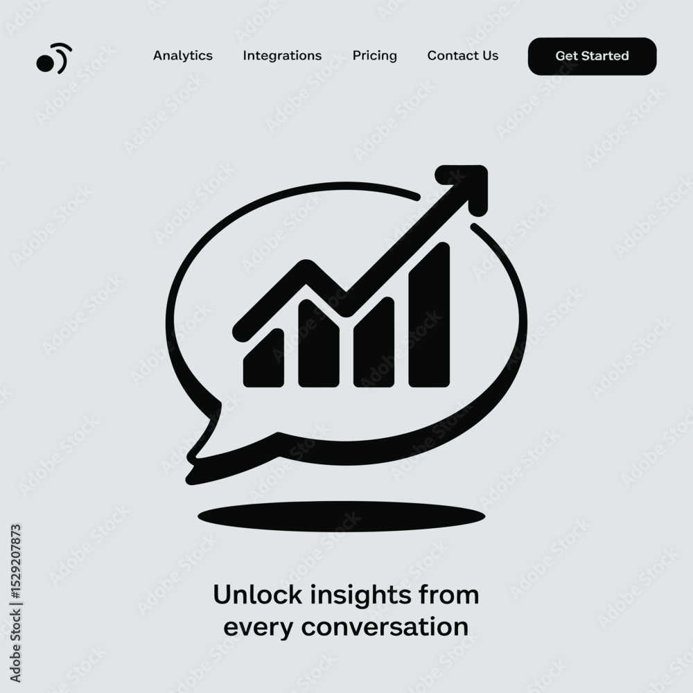 Poster unlocking business insights from every conversation data analytics growth chart