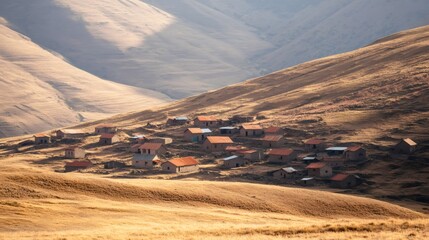 Seismic waves are threatening a small mountain village located in a rural area, highlighting the earthquake risk faced by remote communities settled on steep slopes and valleys