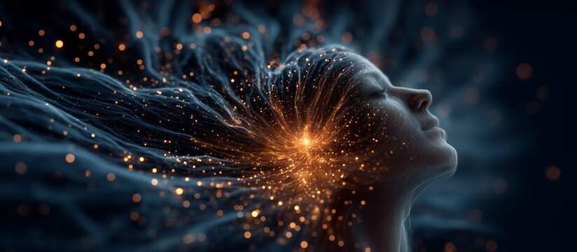 Universe of human senses and emotions and super natural powers. Telepathy,fspiritual force and mind powers through brain and neural sensory systems.