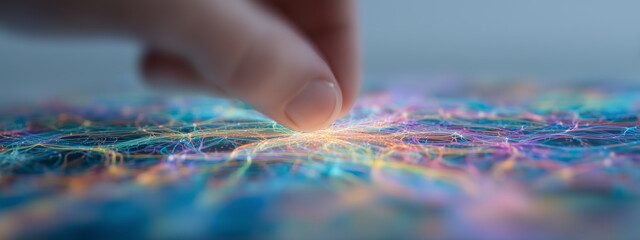 network connections of touch sense devices, sensing systems and human sensory interface systems. Shallow Depth of field. 