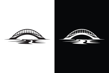 Bridge icon vector on White Background ,Vector Art Illustration on white background.