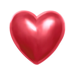 A Realistic 3D Red Heart for Valentine's Day
