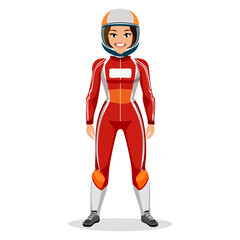 Vector illustration of f1 driver in helmet