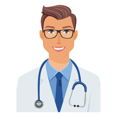 Fototapeta premium male doctor with stethoscope