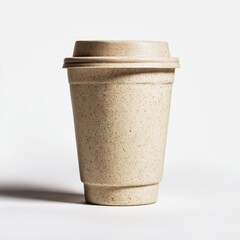 ecofriendly ceramic coffee cup symbolizing sustainable drinking habits isolated clean background