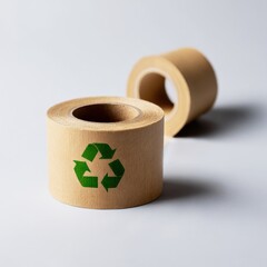ecofriendly packing tape made from paper symbolizing wastefree packaging isolated clean background