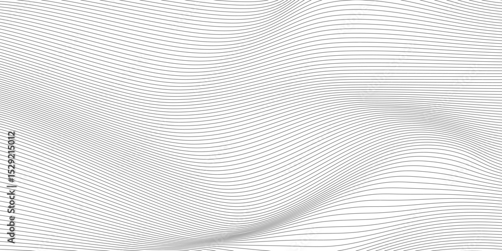 Poster distorted wave monochrome texture. black and white wireframe wave. curve surface background