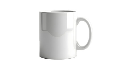 Obraz premium Ceramic Coffee Mug PNG – transparent Isolated Realistic Blank Cup for Design Mockups 
