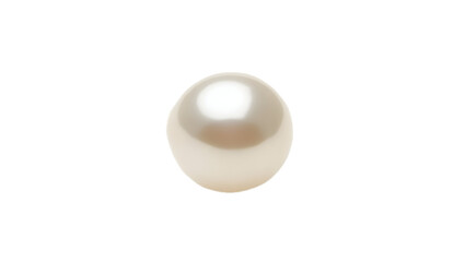 Single White Pearl PNG – Realistic Isolated Gemstone on Transparent Background
