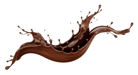 Dramatic chocolate splash liquid dessert moment