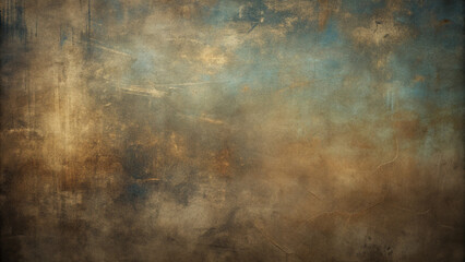 Obraz premium Vintage Grunge Texture with Warm Gold and Blue Tones and Worn Surface
