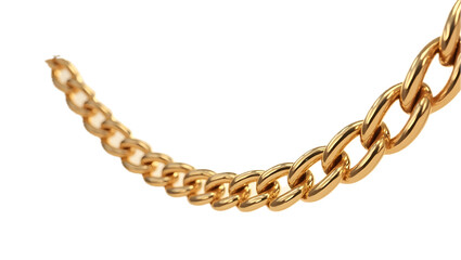 Obraz premium Gold Chain PNG – Realistic Isolated Jewelry Chain on Transparent Background 