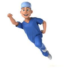Whimsical 3D Cartoon Scrubs illustration