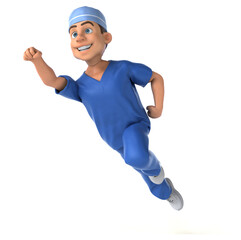 Whimsical 3D Cartoon Scrubs illustration