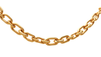 Gold Chain PNG – Realistic Isolated Jewelry Chain on Transparent Background
