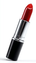 Obraz premium Classic Red Lipstick Isolated Beauty and Cosmetics Product Photography On White Background