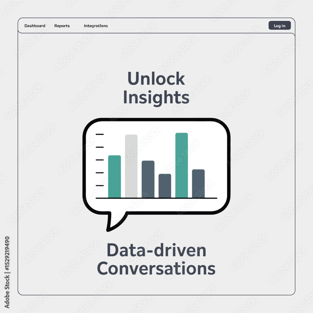 Poster data driven conversations unlock insights through visualized charts and graphs