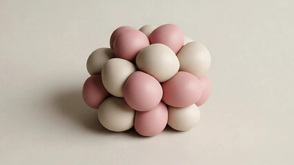 Pink & Beige Sensory Ball: Stress Relief Toy, Tactile Stimulation