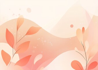 Abstract Autumnal Floral Background Design