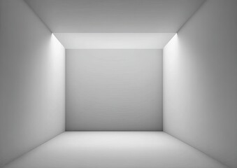 Empty White Room With Modern Lighting