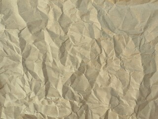 Abstrack crumpled old brown paper texture and background