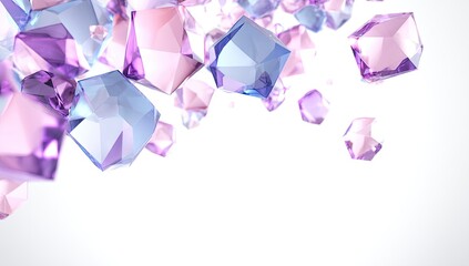 Abstract Geometric Crystal Shapes Background