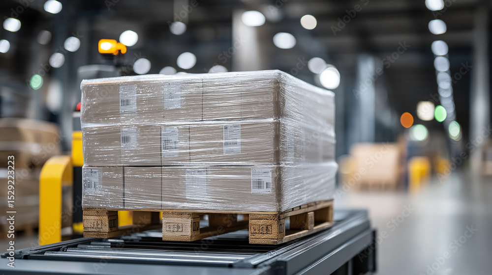 Poster efficient automated warehouse pallet stacking with cartons