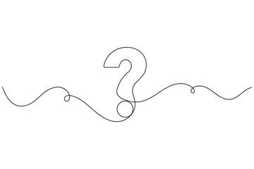 Question mark outline art symbol minimalist design
