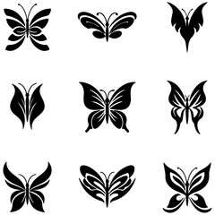Beautifully drawn butterflies in an artistic and premium vector pack