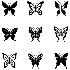 Glamorous and stylish butterflies for modern, elegant vector art projects